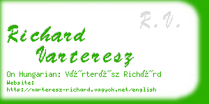 richard varteresz business card